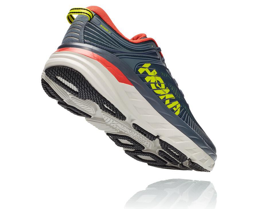 Hoka Australia One One Bondi 7 - Mens Running Shoes Navy - WYAER-0689